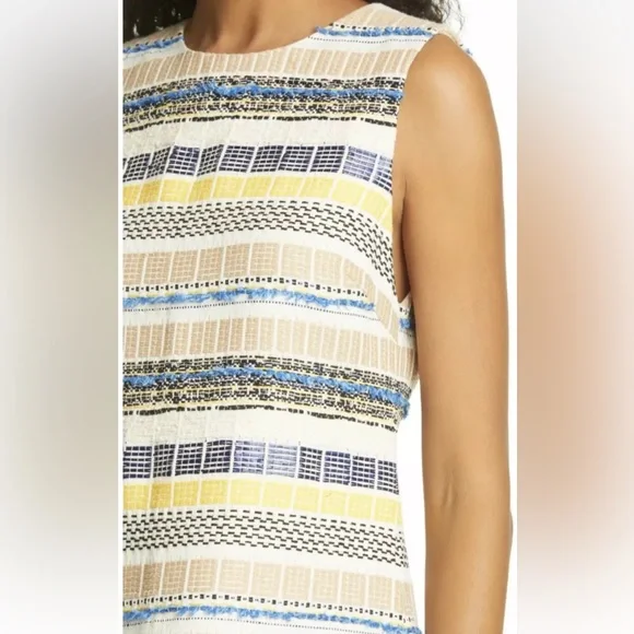 ALICE + OLIVIA Coley Textured Sleeveless A-Line Mini Dress Size 4 - Picture 4 of 12